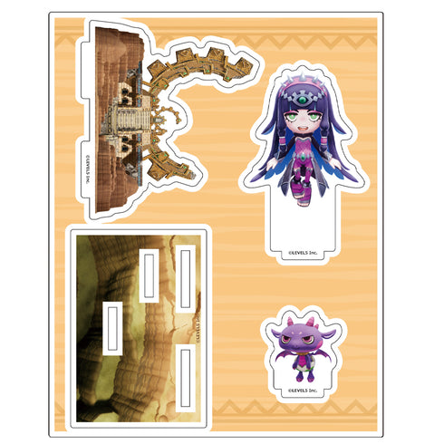 『ファンタジーライフi グルグルの竜と時をぬすむ少女』オリジナルアクリルジオラマ 大穴 (カーラ&黒いミニドラゴン)